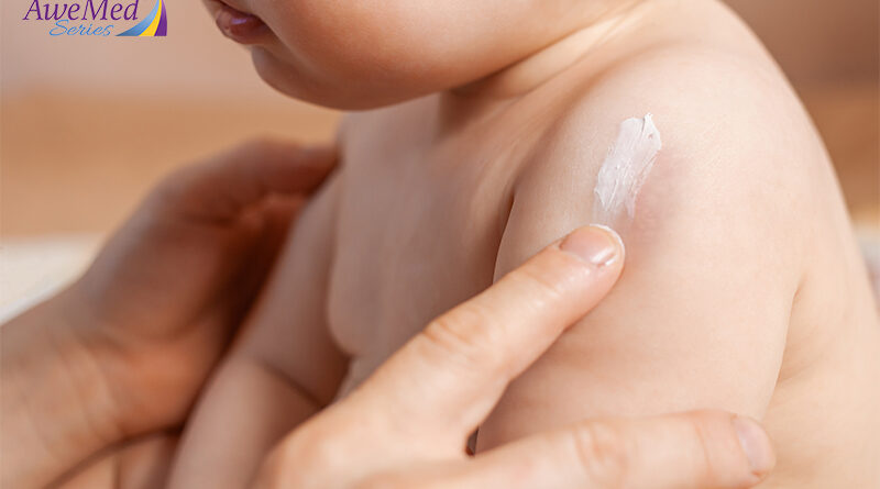 Applying Moisturizer On The Child's Skin