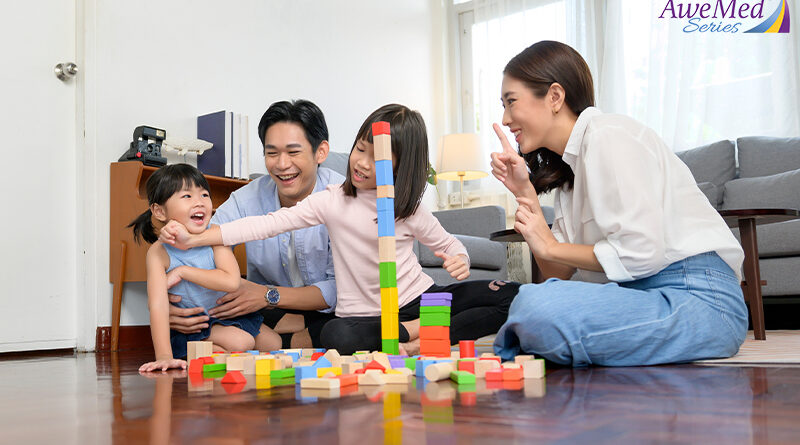 Parent and Child Playing Happily in a Clean Home