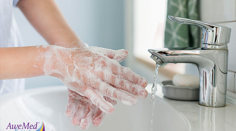 Person Washing Hands
