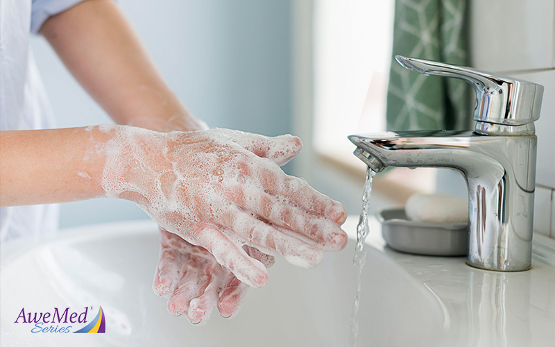 Person Washing Hands
